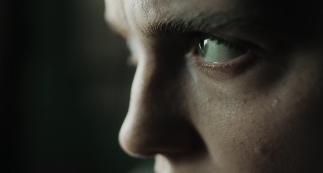 A close-up of a woman’s eye in soft daylight